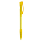 Stylo en plastique fabriqué en Allemagne à encre bleue rechargeable couleur jaune transparent cinquième vue