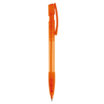Stylo en plastique fabriqué en Allemagne à encre bleue rechargeable couleur orange transparent cinquième vue