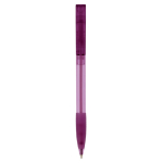 Stylo en plastique fabriqué en Allemagne à encre bleue rechargeable couleur violet transparent deuxième vue