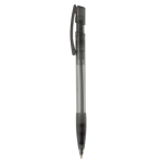 Stylo en plastique fabriqué en Allemagne à encre bleue rechargeable couleur noir transparent troisième vue