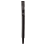 Stylo transparent en plastique avec toucher doux fabriqué en UE couleur noir deuxième vue