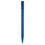 Stylo transparent en plastique avec toucher doux fabriqué en UE couleur bleu quatrière vue