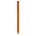 Stylo transparent en plastique avec toucher doux fabriqué en UE couleur orange deuxième vue