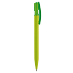 Stylo transparent en plastique avec toucher doux fabriqué en UE couleur vert lime cinquième vue