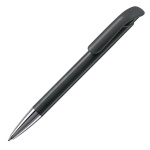 Stylo à bille en plastique mate fabriqué dans l’UE, encre bleue couleur noir