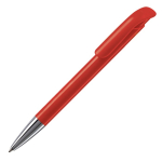 Stylo à bille en plastique mate fabriqué dans l’UE, encre bleue couleur rouge