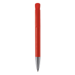 Stylo à bille en plastique mate fabriqué dans l’UE, encre bleue couleur rouge deuxième vue