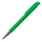 Stylo à bille en plastique mate fabriqué dans l’UE, encre bleue couleur vert