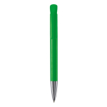 Stylo à bille en plastique mate fabriqué dans l’UE, encre bleue couleur vert deuxième vue