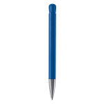 Stylo à bille en plastique mate fabriqué dans l’UE, encre bleue couleur bleu roi quatrière vue