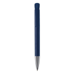 Stylo à bille en plastique mate fabriqué dans l’UE, encre bleue couleur bleu foncé deuxième vue