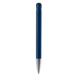 Stylo à bille en plastique mate fabriqué dans l’UE, encre bleue couleur bleu foncé quatrière vue