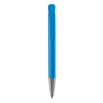 Stylo à bille en plastique mate fabriqué dans l’UE, encre bleue couleur bleu ciel deuxième vue