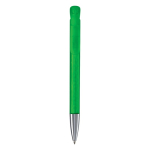 Stylo transparent en plastique avec pointe métallique, UE, encre bleue couleur vert transparent deuxième vue
