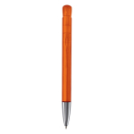 Stylo transparent en plastique avec pointe métallique, UE, encre bleue couleur orange transparent quatrière vue