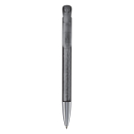 Stylo transparent en plastique avec pointe métallique, UE, encre bleue couleur noir transparent deuxième vue