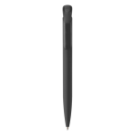 Stylo à bouton-poussoir en plastique avec toucher douce fabriqué en UE couleur noir deuxième vue