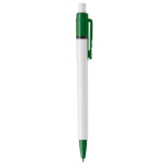 Stylo blanc avec détails sur la pointe et le clip fabriqué en UE couleur vert cinquième vue