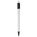 Stylo blanc avec détails sur la pointe et le clip fabriqué en UE couleur blanc/noir quatrière vue