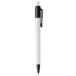 Stylo blanc avec détails sur la pointe et le clip fabriqué en UE couleur blanc/noir cinquième vue