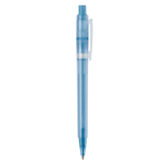 Stylo en plastique mat fabriqué dans l’UE avec recharge à encre bleue couleur bleu cinquième vue