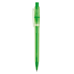 Stylo en plastique mat fabriqué dans l’UE avec recharge à encre bleue couleur vert troisième vue