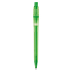 Stylo en plastique mat fabriqué dans l’UE avec recharge à encre bleue couleur vert quatrière vue