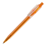 Stylo en plastique mat fabriqué dans l’UE avec recharge à encre bleue couleur orange