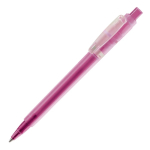 Stylo en plastique mat fabriqué dans l’UE avec recharge à encre bleue couleur rose