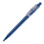 Stylo en plastique mat fabriqué dans l’UE avec recharge à encre bleue couleur bleu foncé