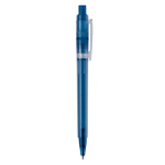 Stylo en plastique mat fabriqué dans l’UE avec recharge à encre bleue couleur bleu foncé cinquième vue