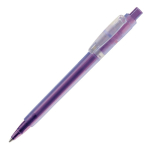 Stylo en plastique mat fabriqué dans l’UE avec recharge à encre bleue couleur mauve