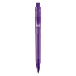 Stylo en plastique mat fabriqué dans l’UE avec recharge à encre bleue couleur mauve deuxième vue