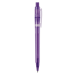 Stylo en plastique mat fabriqué dans l’UE avec recharge à encre bleue couleur mauve cinquième vue