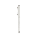 Stylo roller en aluminium avec capuchon assorti et encre bleue vue principale