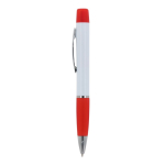 Stylo rotatif avec surligneur sur le dessus couleur rouge