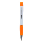 Stylo rotatif avec surligneur sur le dessus couleur orange deuxième vue