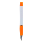 Stylo rotatif avec surligneur sur le dessus couleur orange