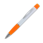 Stylo rotatif avec surligneur sur le dessus couleur orange cinquième vue