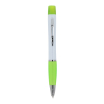 Stylo rotatif avec surligneur sur le dessus couleur vert clair deuxième vue