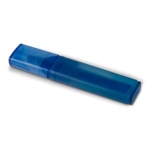 Marqueur en RPET bleu transparent avec encres de différentes couleurs couleur bleu