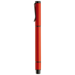 Stylo en métal avec encre bleue et marqueur jaune 2 en 1 couleur rouge