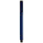 Stylo en métal avec encre bleue et marqueur jaune 2 en 1 couleur bleu foncé deuxième vue