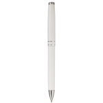 Ensemble d'un stylo roller avec capuchon et un autre rotatif couleur blanc cinquième vue