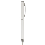 Ensemble d'un stylo roller avec capuchon et un autre rotatif couleur blanc sixième vue