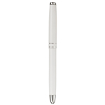 Ensemble d'un stylo roller avec capuchon et un autre rotatif couleur blanc neuvième vue