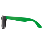 Lunettes de soleil néon avec montures noires protection UV400 couleur vert deuxième vue