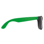 Lunettes de soleil néon avec montures noires protection UV400 couleur vert troisième vue