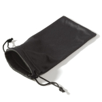 Étui pour lunettes de couleur noire en microfibre couleur noir