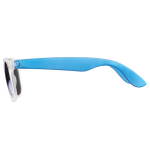Lunettes de soleil néon avec montures effet glacé protection UV400 couleur bleu transparent troisième vue